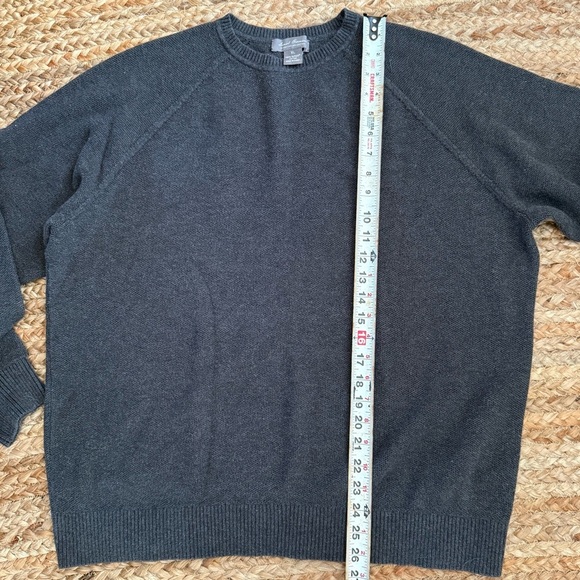 Daniel Cremieux Men’s XL Charcoal Grey Pima Cotton Crewneck Sweater - Picture 4 of 5
